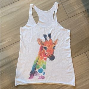Rainbow Giraffe Tank